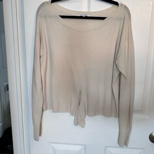 INTERMIX Cream Cashmere Knit Sweater